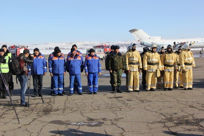 Потушили самолет